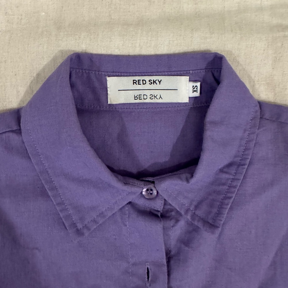 Red Sky Women's Linen Set (shirt & shorts) - XS - Picture 2 of 5